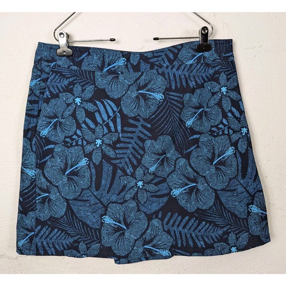 Floral Blue Midi Skirt